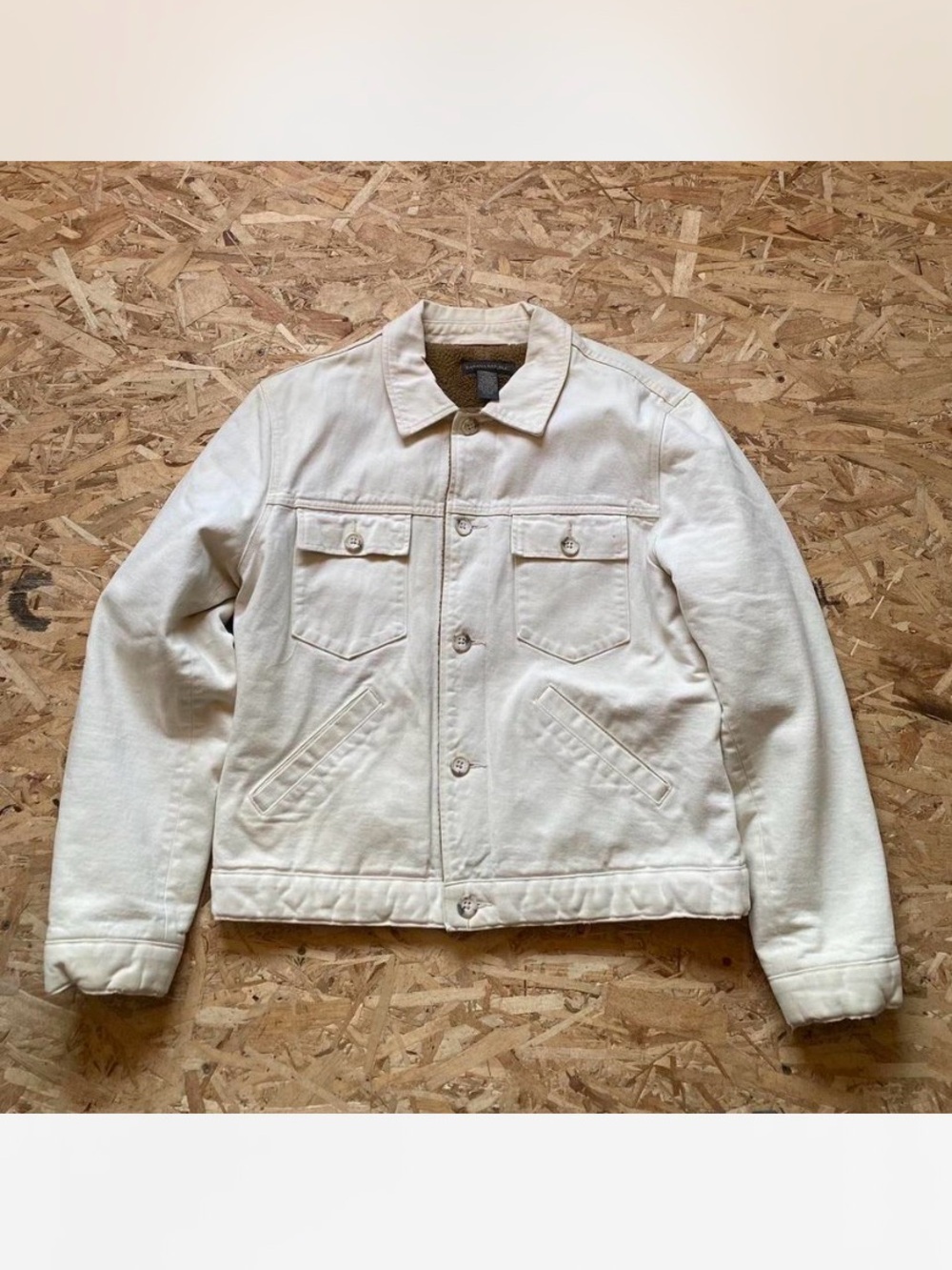 Banana Republic Off-White Cotton Jean Jacket